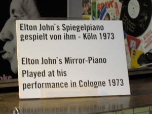 Elton John's piano sign
