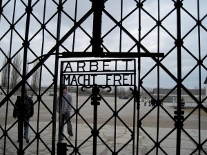 Gate entering Dachau