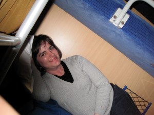 Christine on her bunk