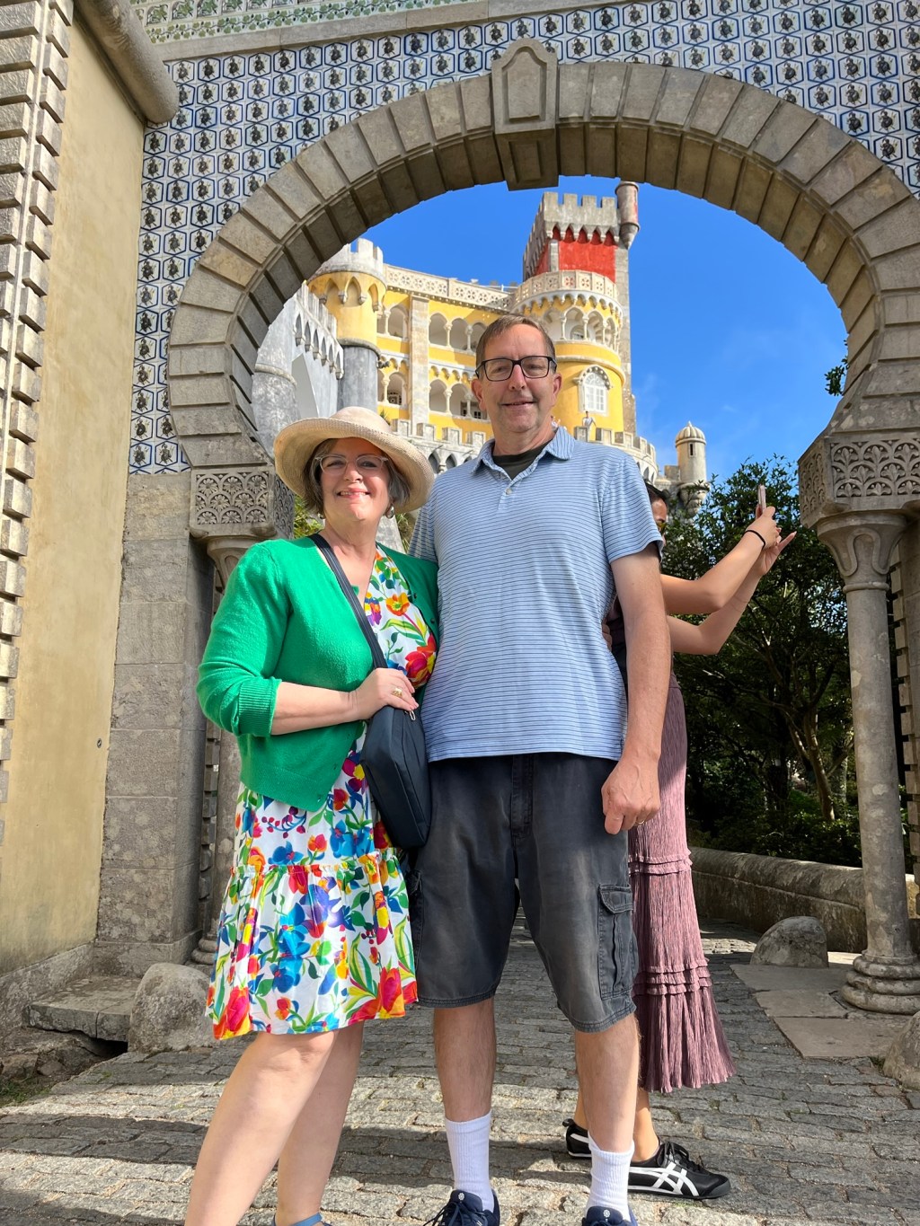A mountain castle, a mountain town and a beach resort
